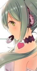 青色长发双马尾的动漫虚拟人物初音未来高清手机壁纸
