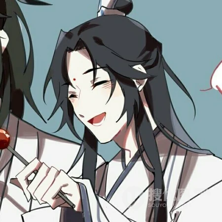创意古风汉服男男兄弟头像插画图片