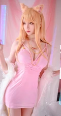 线条气质女生青青子Js气质K/DA同人阿狸cosplay室内写真