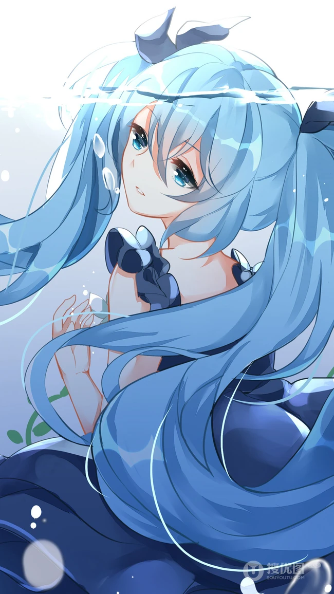 穿和服的初音，日系风格初音动漫手机壁纸