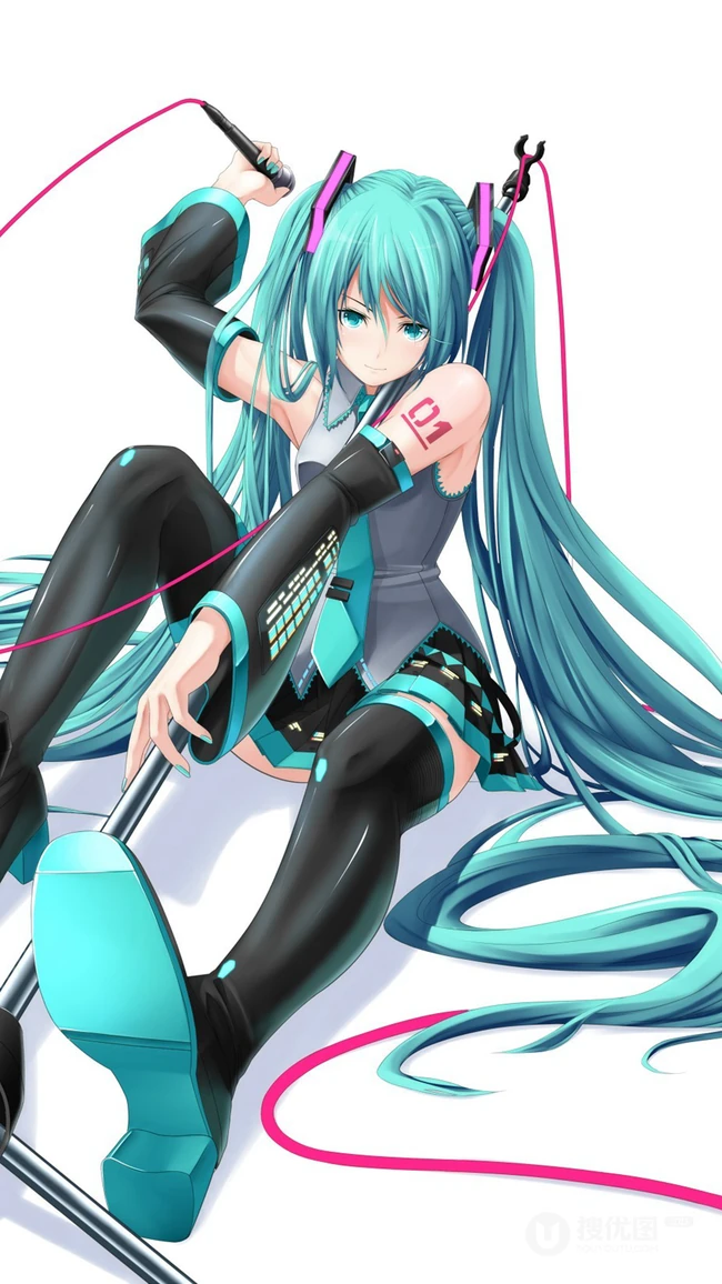 穿和服的初音，日系风格初音动漫手机壁纸
