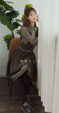 90后清甜女生小汐肩带长裙优雅十二月你好主题室内写真