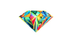 几何3D图形，拼贴钻石，埃及，皇冠等形状的简约电脑壁纸下载