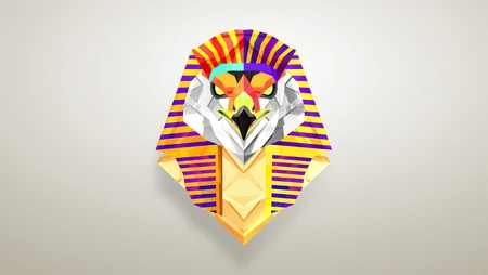 几何3D图形，拼贴钻石，埃及，皇冠等形状的简约电脑壁纸下载