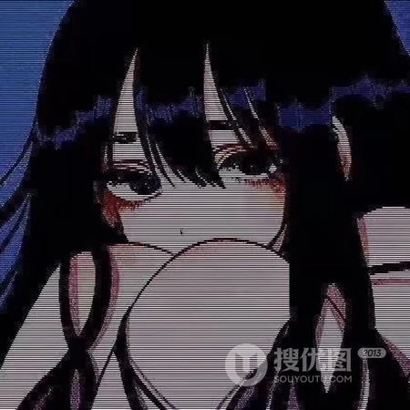 动漫妹子的犀利的眼神头像图片