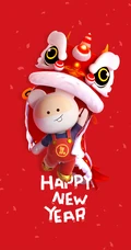 2020鼠年大吉，可爱萌鼠春节创意手机壁纸下载