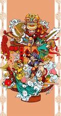 创意送财年画2020鼠年手机壁纸