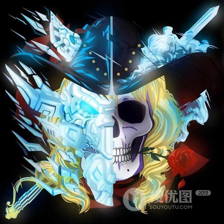 骷髅头海贼王人物创意头像图片4月7日推荐