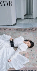 倪妮酷美个性《时尚芭莎》杂志封面写真图片