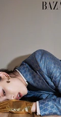 倪妮酷美个性《时尚芭莎》杂志封面写真图片