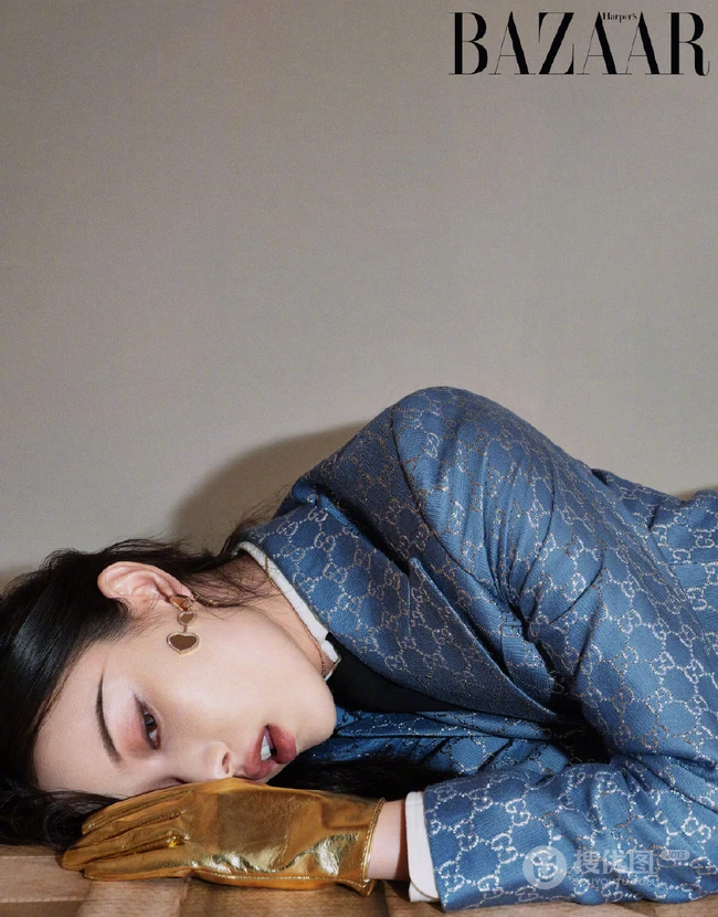 倪妮酷美个性《时尚芭莎》杂志封面写真图片