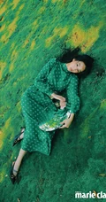 张钧甯美丽佳人绿色主题杂志封面写真图片集