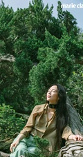 张钧甯美丽佳人绿色主题杂志封面写真图片集