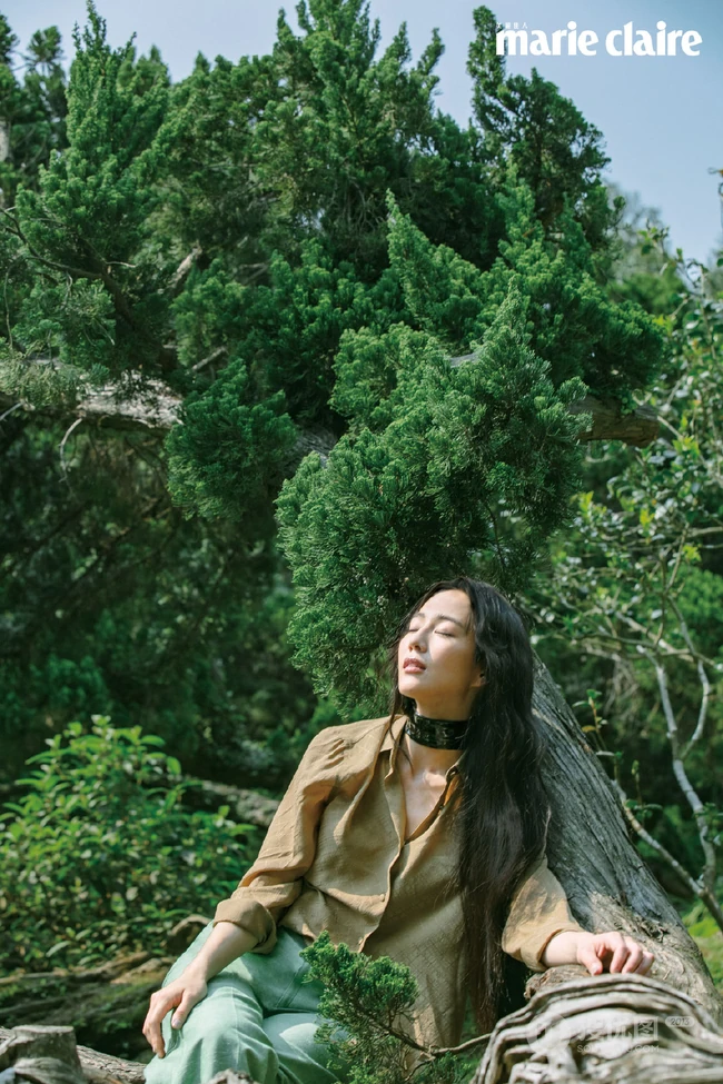 张钧甯美丽佳人绿色主题杂志封面写真图片集