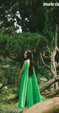 张钧甯美丽佳人绿色主题杂志封面写真图片集