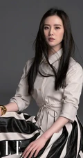 刘诗诗多套潮流个性气质穿着登《ELLE》杂志写真图片集