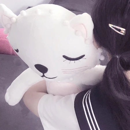 别样情侣头像，少女与玩偶的创意真人一套一人一半头像
