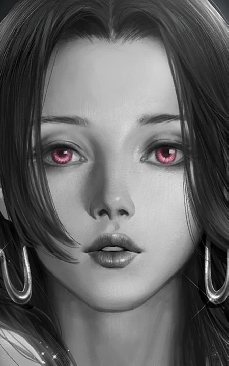 海贼王三大女生&ldquo;娜美，女帝波雅&middot;汉库克，妮可&middot;罗宾&rdquo;惟妙惟肖铅笔画头像图片