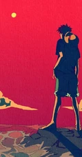简洁手绘平面画风的海贼王人物