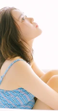 蓝衣肩带泳装家居服短裤女生居家浴缸吸睛写真图片