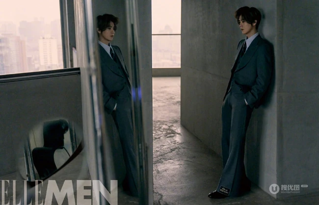 鹿晗个性时尚帅气《ELLEMEN》杂志封面写真图集