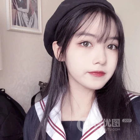 居家长发少女生活大头照头像图片