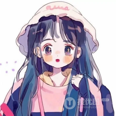 时尚少女闺蜜油彩话动漫一人一半头像4月5日推荐第四辑