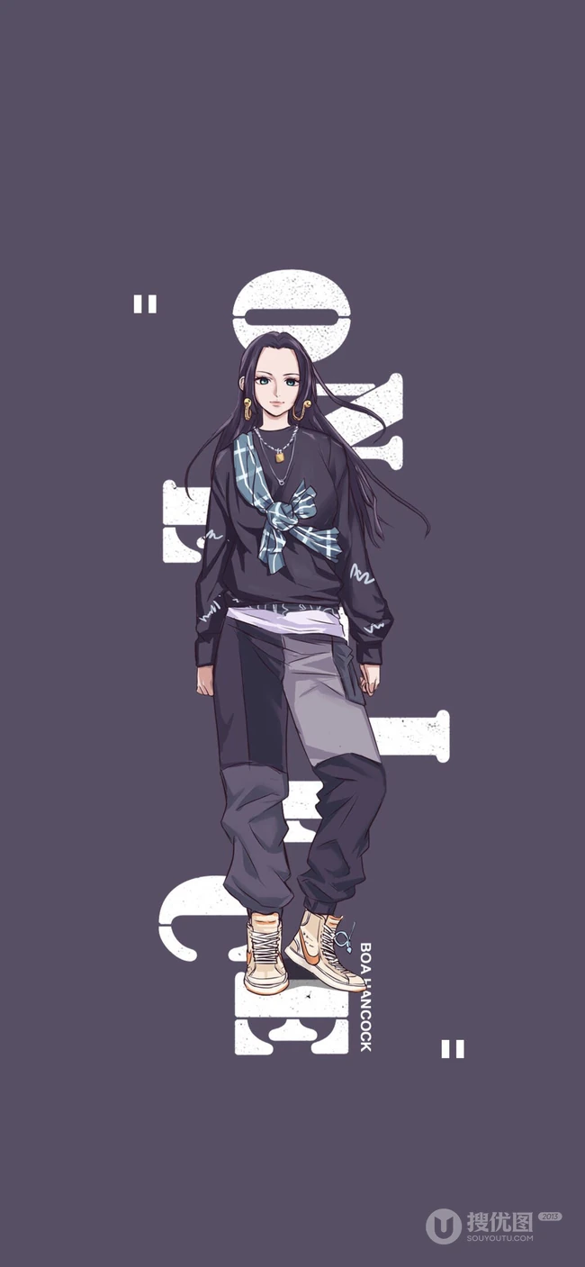 海贼王人物的时尚潮流时装秀手机创意壁纸
