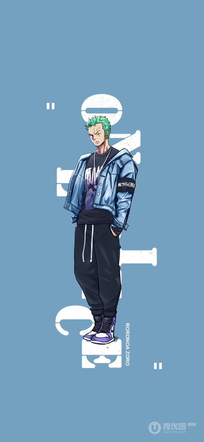 海贼王人物的时尚潮流时装秀手机创意壁纸