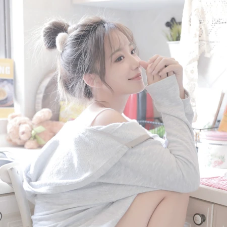 居家装丸子头女生小姐姐高清微信头像套图
