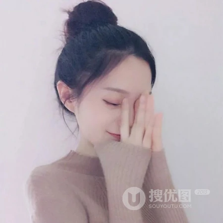 居家装丸子头女生小姐姐高清微信头像套图