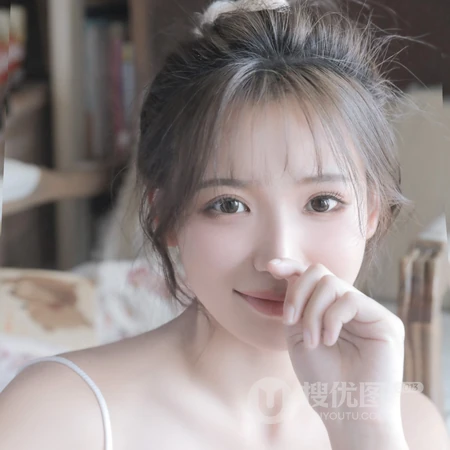 居家装丸子头女生小姐姐高清微信头像套图