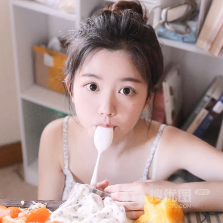 居家装丸子头女生小姐姐高清微信头像套图