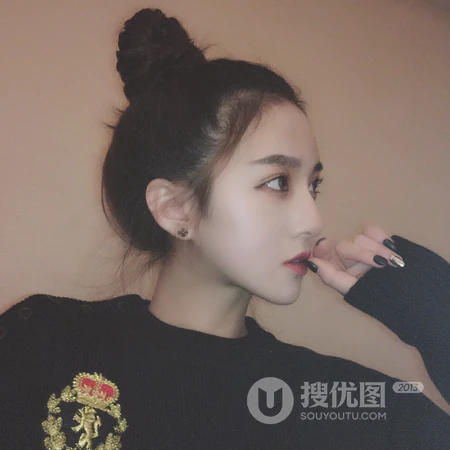 居家装丸子头女生小姐姐高清微信头像套图