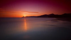 火红的夕阳，美丽的彩霞唯美风景电脑壁纸