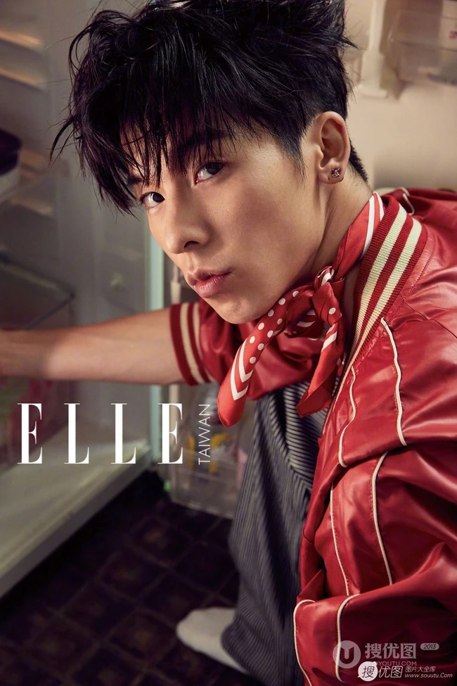 台湾帅气演员许光汉时尚潮流穿着登《ELLE》杂志写真图集
