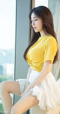 气质匀称女生可爱多室内写真图集（一），T恤 牛仔皆美丽动人