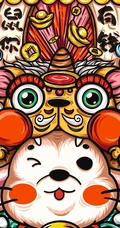 金鼠贺岁，2020鼠年春节发财好运手机壁纸套图