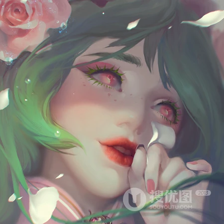 唯美的3D柔美动漫手绘女生头像下载
