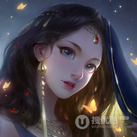 名画师笔下的动漫女性人物裁剪头像