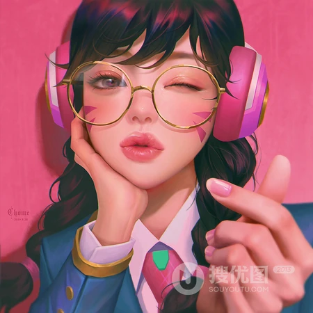 名画师笔下的动漫女性人物裁剪头像