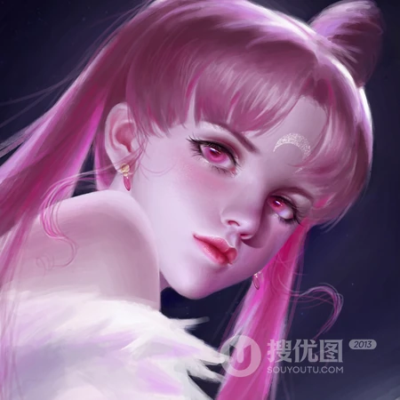 名画师笔下的动漫女性人物裁剪头像