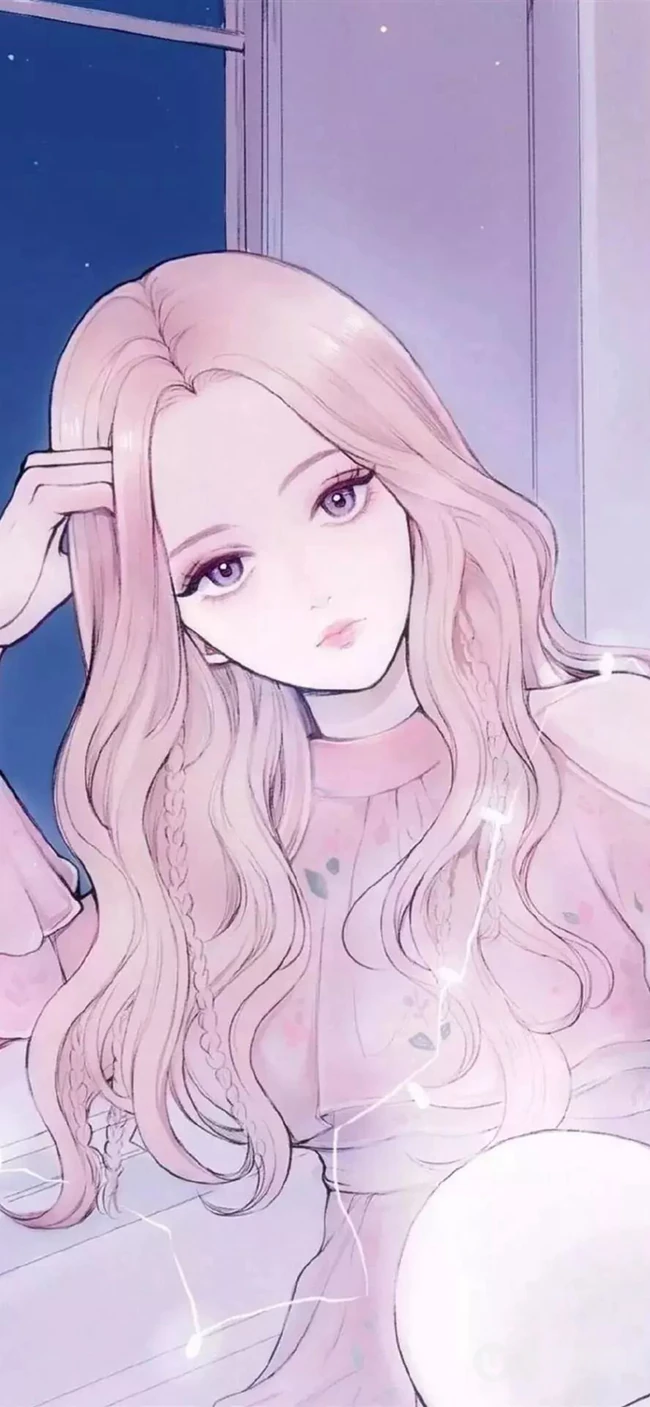 手绘有创意的手绘线条男生女生手机桌面背景