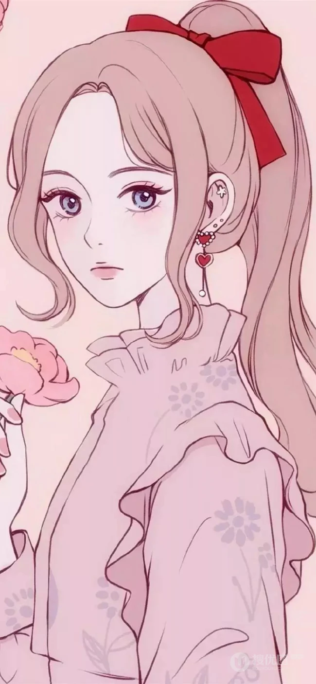 手绘有创意的手绘线条男生女生手机桌面背景