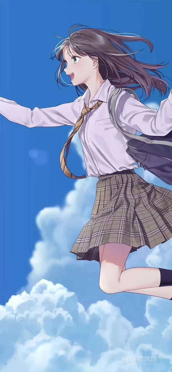 手绘有创意的手绘线条男生女生手机桌面背景