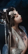 唯美的画风，美艳的古代美女手机壁纸下载
