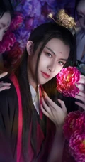 唯美美艳妃子围绕着的古风美男精美手机壁纸图片