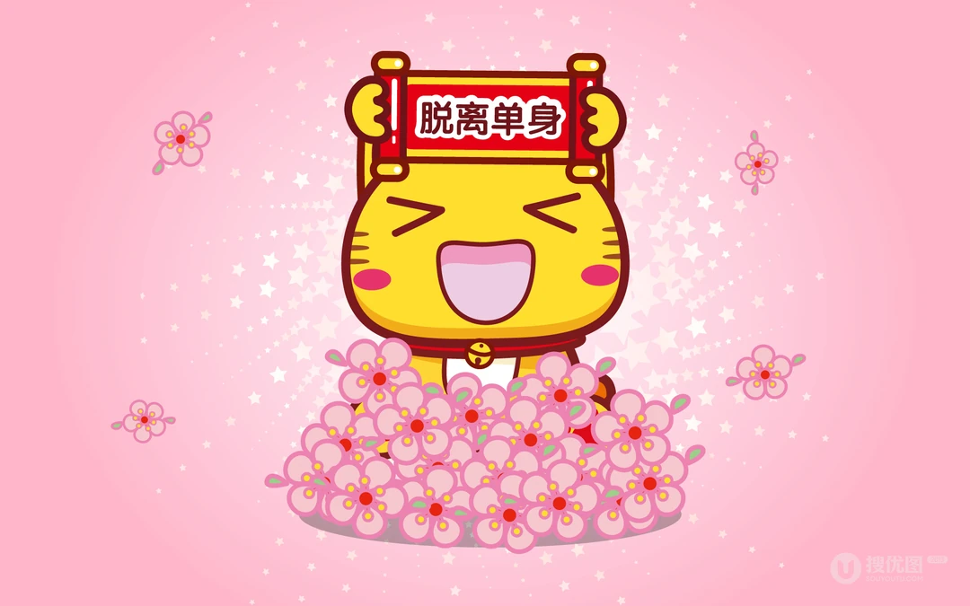 喵神送福，春节招财猫招财招福节日壁纸
