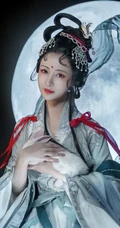 嫦娥奔月，唯美的仙女嫦娥和玉兔的手机壁纸