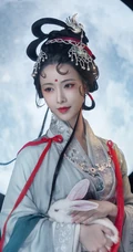 嫦娥奔月，唯美的仙女嫦娥和玉兔的手机壁纸
